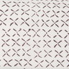 Jayden Cream with Merlot Print Linen Square Decorative Pillow Cover, by Mercana, 22" length x 22" width x 0.2" height thumbnail 7