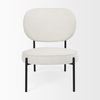 Amelia Cream Boucle with Black Metal Upholstered Accent Chair thumbnail 3