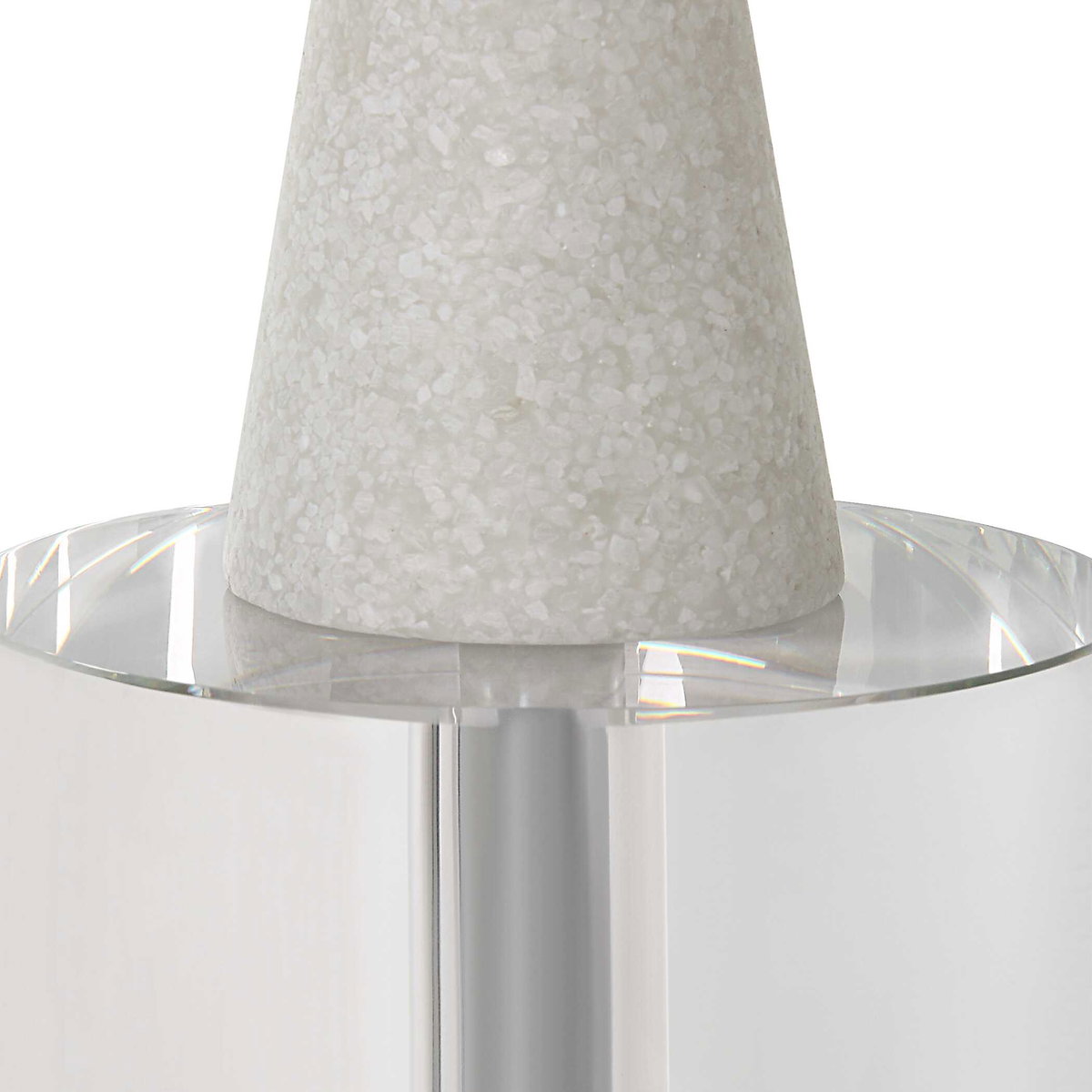 Norte White Stone Sculptures Set/2, Figurines & Statue by Uttermost, 4" width x 28.25" height x 4" depth View 4
