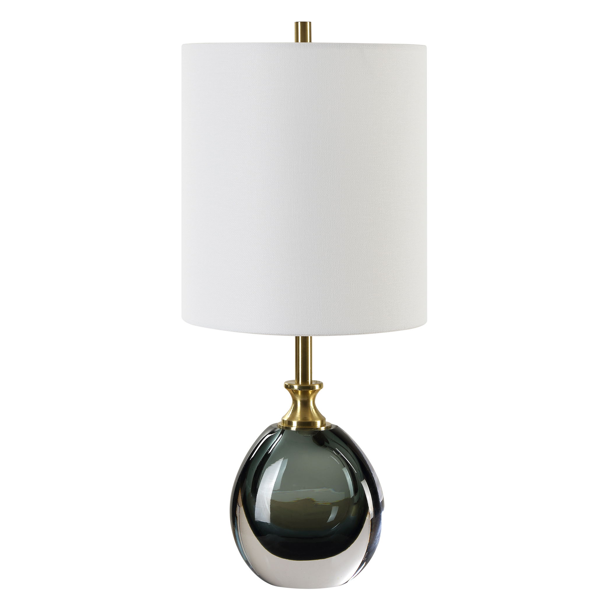 Enigma Teal Blue Glass Buffet Lamp large image 