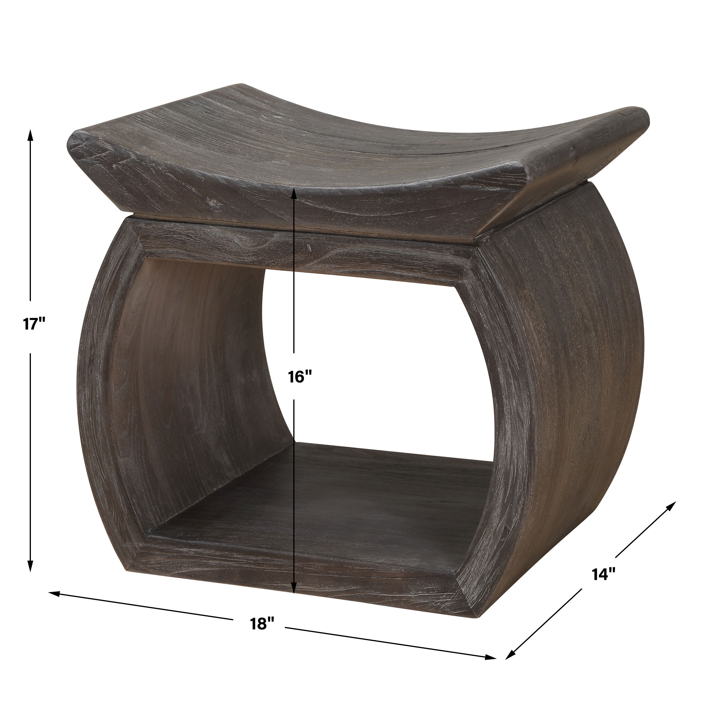 Connor Walnut Accent Stool large image 