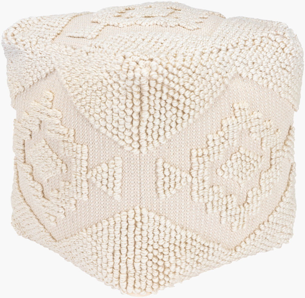 Yolanda Pouf, Ottoman by Surya, 18" width x 18" height