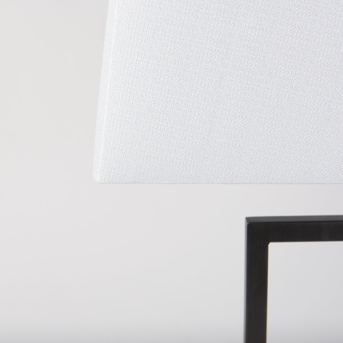 Peyton  Black Metal with Marble Cube and White Shade Table Lamp, by Mercana, 14" length x 9" width x 26.2" height View 6
