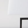 Peyton  Black Metal with Marble Cube and White Shade Table Lamp, by Mercana, 14" length x 9" width x 26.2" height thumbnail 6