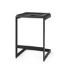 Kiran Backless 26in Seat Counter Stool | Black Wood with Black Metal, Counter & Bar Stool by Mercana, 17" length x 17" width x 26" height thumbnail 1