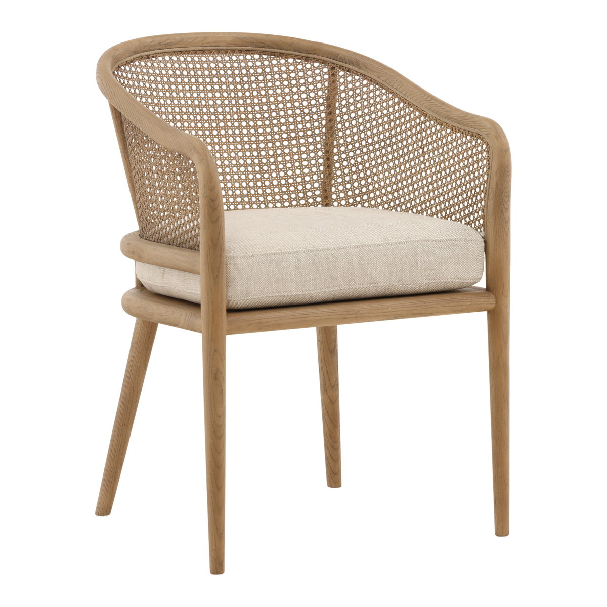 Camile Dining Chair Beige, by Dovetail, 22.5" width x 32" height x 23.25" depth View 1