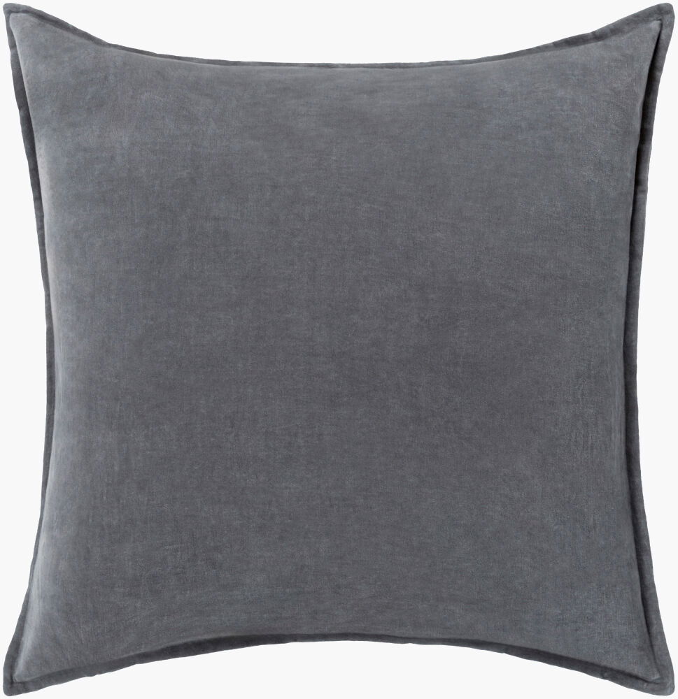 Cotton Velvet Accent Pillow, Decorative Pillow by Surya, 22" length x 22" width