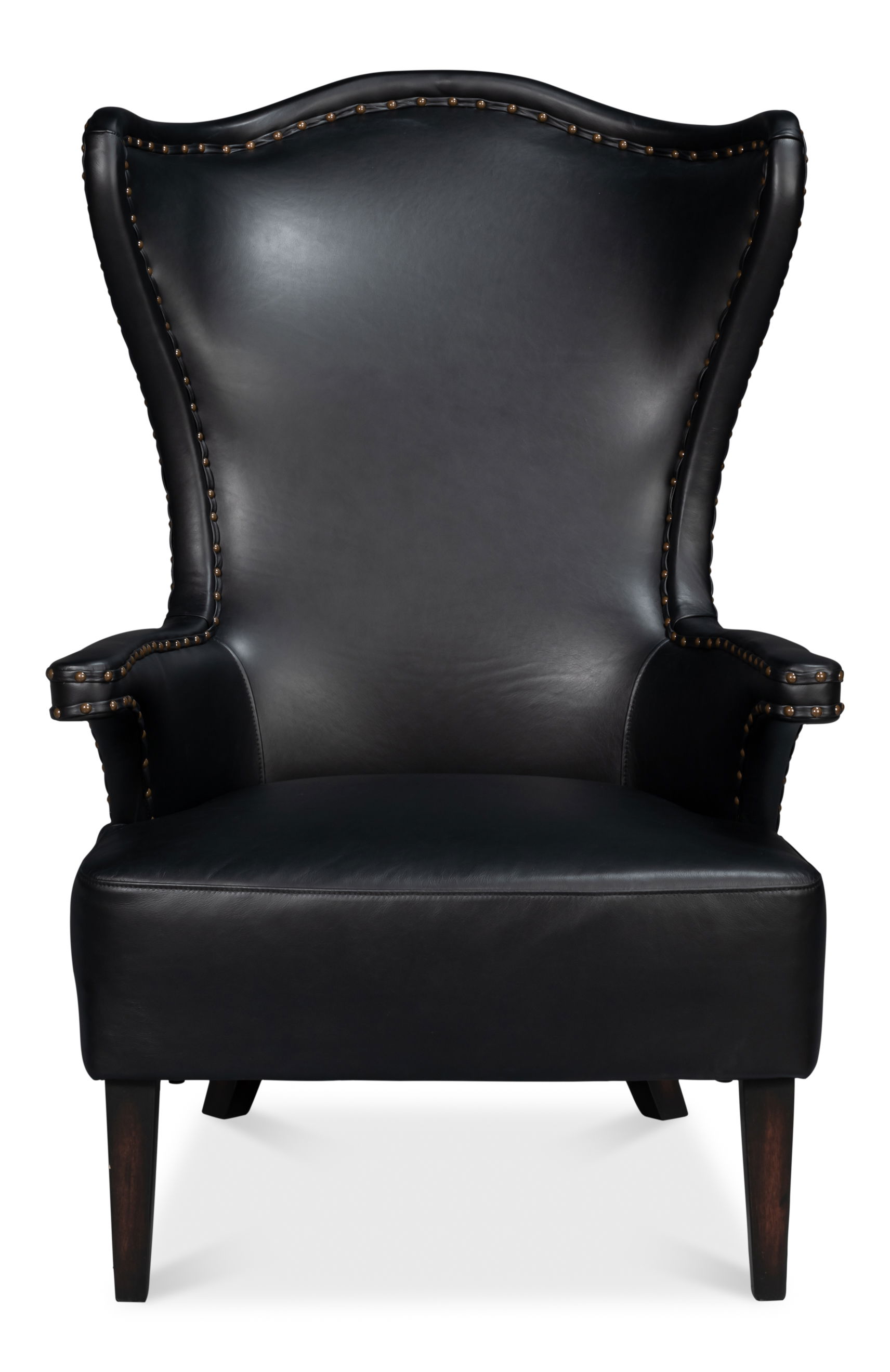 Drake Distilled Leather Chair, Black large image 