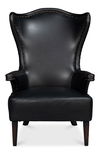Drake Distilled Leather Chair, Black thumbnail 1