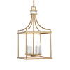 Montreal 4 Light Brass Lantern Pendant, by Uttermost, 13.87" width x 27.75" height x 13.87" depth thumbnail 4