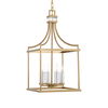Montreal 4 Light Brass Lantern Pendant 3 Montreal 4 Light Brass Lantern Pendant thumbnail 3