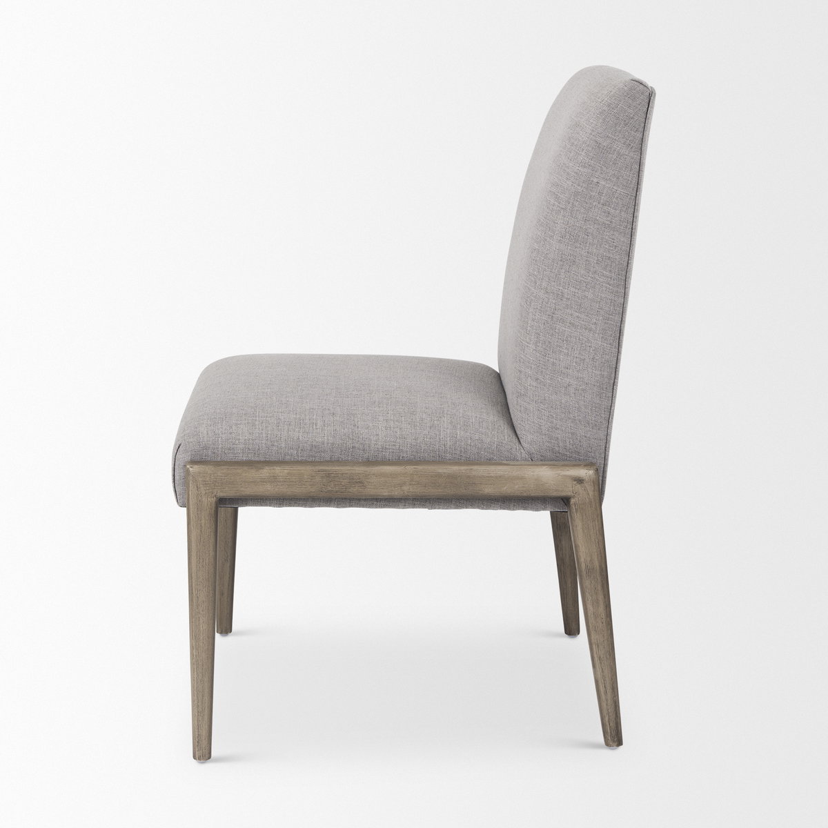 Palisades Curved Back Dining Side Chair | Gray Fabric with Solid Wood, Dining Chair by Mercana, 24.02" length x 25.59" width x 36.22" height View 6