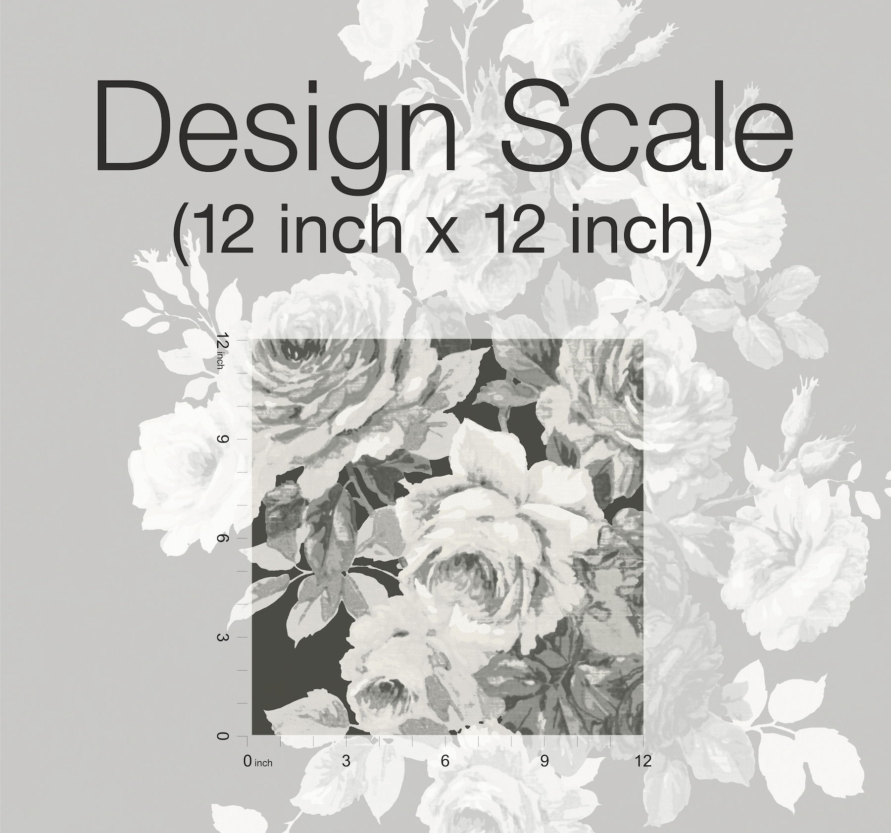 Magnolia Home Tea Rose Black & White Peel & Stick Wallpaper large image 