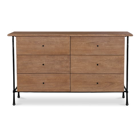 Rene 6 Drawer Dresser Brown