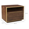 Focus Nightstand Dark Brown thumbnail 7