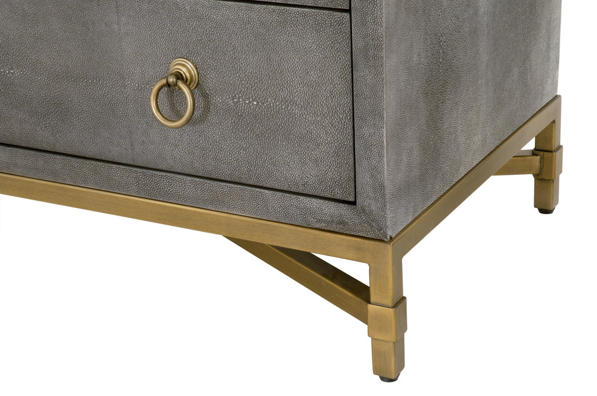 Strand Shagreen 3-Drawer Nightstand, by Essentials for Living, 35" width x 30" height x 19" depth View 7