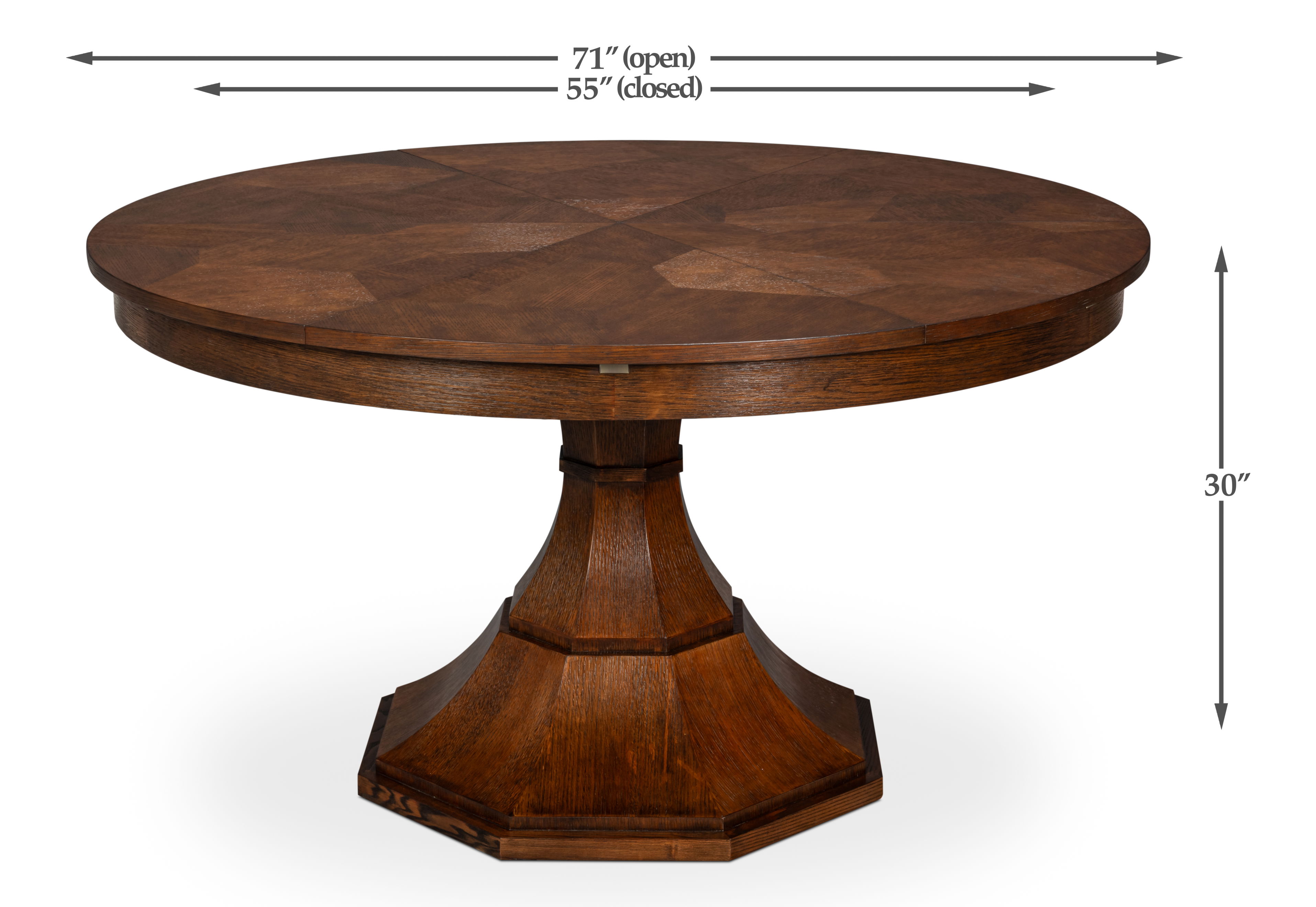 Giselle Jupe Table,Med,Palladio, Dining Table by Sarreid, 55" length x 55" width x 30" height View 10