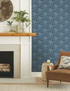 Magnolia Home Wildflower White & Blue Peel & Stick Wallpaper thumbnail 1