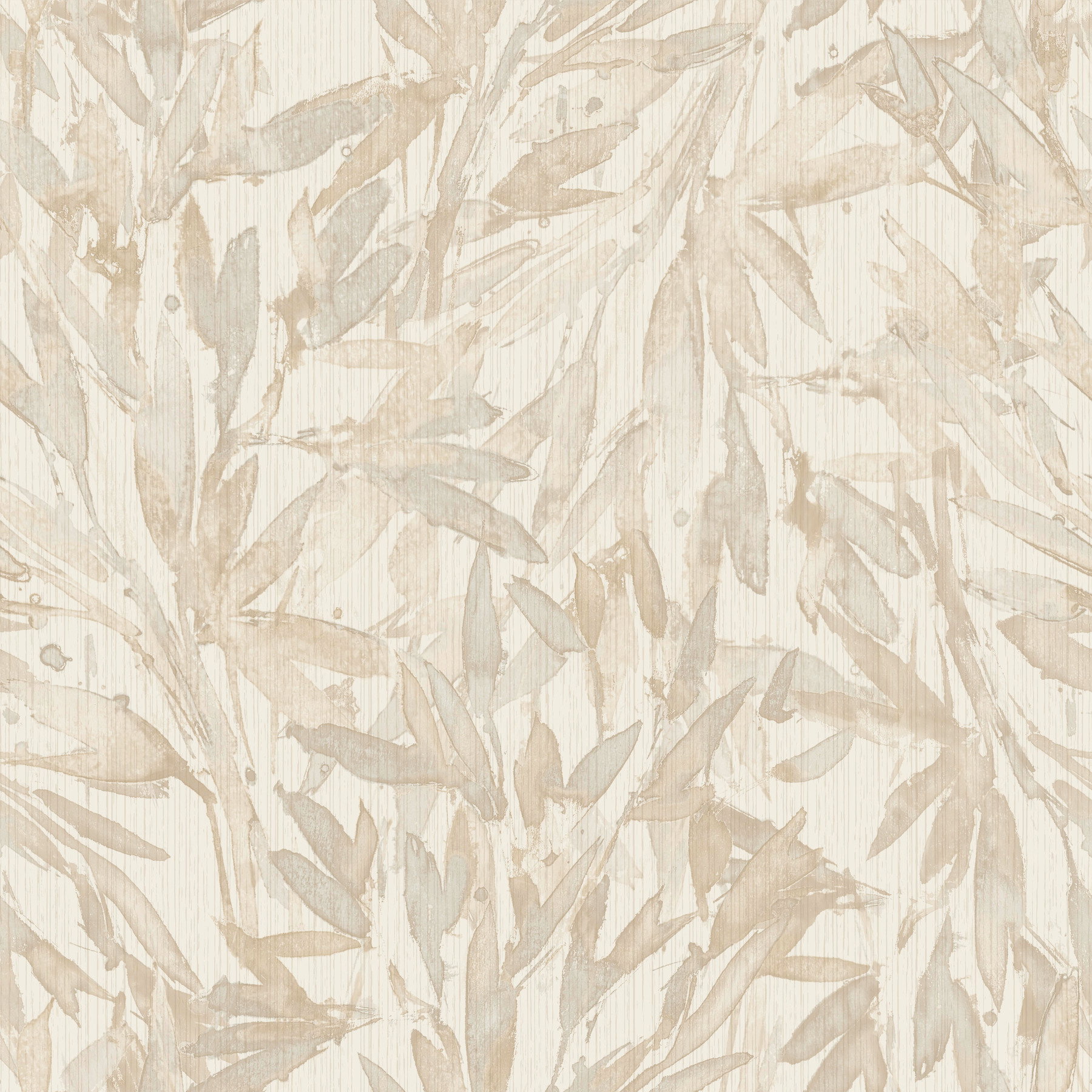 Rainforest Leaves Beige Wallpaper by York Wall | Decorilla