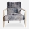 Watercolor Gray Chenille Accent Chair thumbnail 0