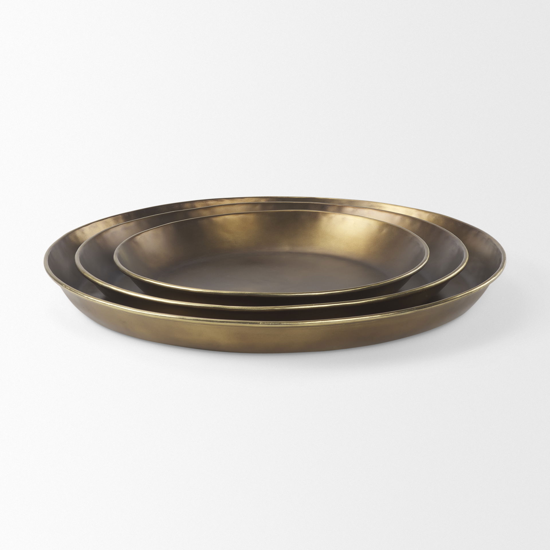 Eagan  Brass Aluminium Tray Small, Decorative Tray by Mercana, 16" length x 16" width x 1.5" height View 11