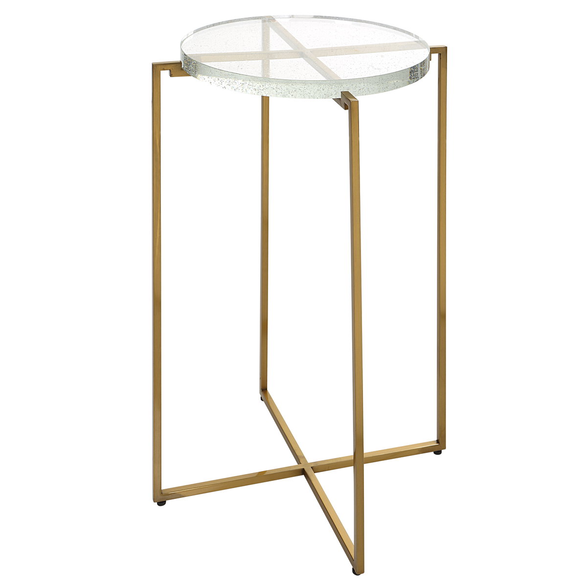Star-crossed Glass Accent Table, Furniture by Uttermost, 15.62" width x 24.25" height x 15.62" depth View 1