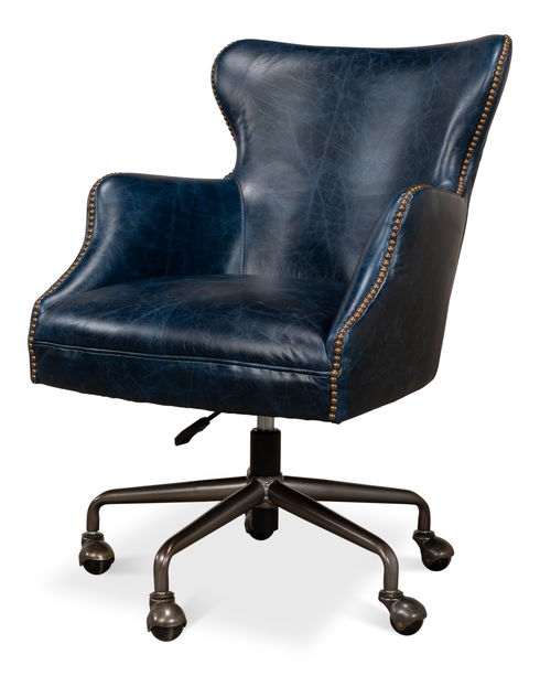 Andrew Jackson Desk Chair  Chateau Blue