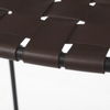 Clarissa 18.0L x 16.0W x 30.25H Dark Brown Woven Leather Seat with Black Metal Frame Bar Stool, Counter & Bar Stool by Mercana, 18" length x 16" width x 30" height thumbnail 8