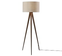 Online Designer Living Room Axson Wood Floor Lamp, Rosewood