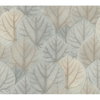 Leaf Concerto Blue & Taupe Wallpaper, by York Wall, 27' length x 2'3" width x 0.02" depth thumbnail