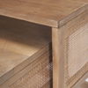 Grier Set of 2 Light Brown Solid Wood with Cane Nesting Accent Tables thumbnail 9