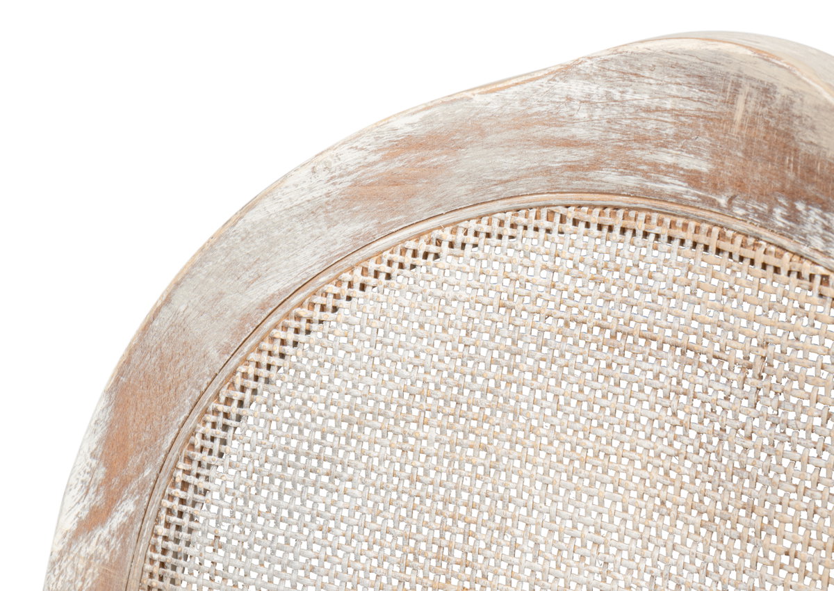 Oval Cane Back S/Chair Grey Oak  Taupe, by Sarreid, 2' length x 1'9" width x 3'5" height View 7