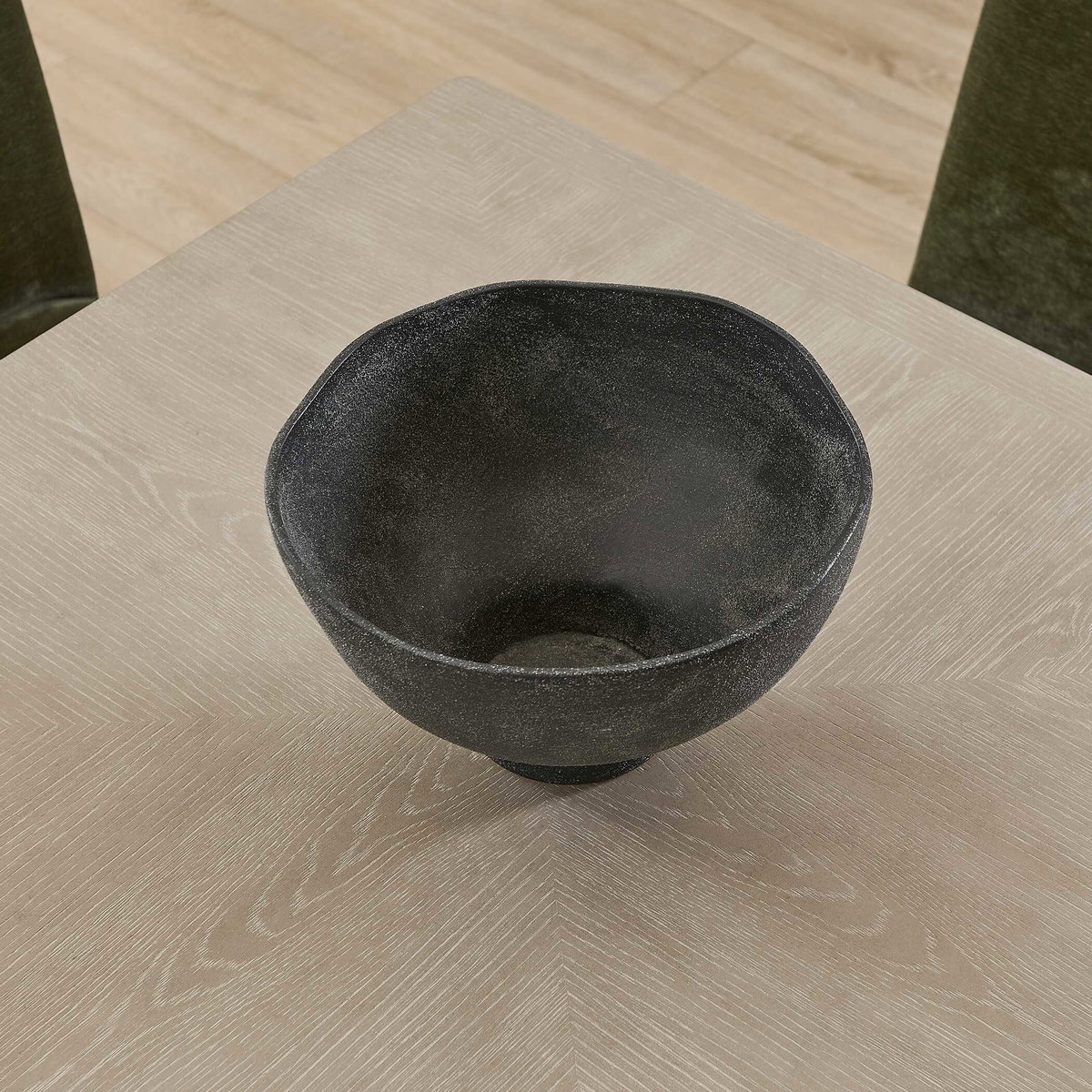 Komorebi Indoor-Outdoor Black Bowl, Decorative by Uttermost, 13" width x 8" height x 13" depth View 6