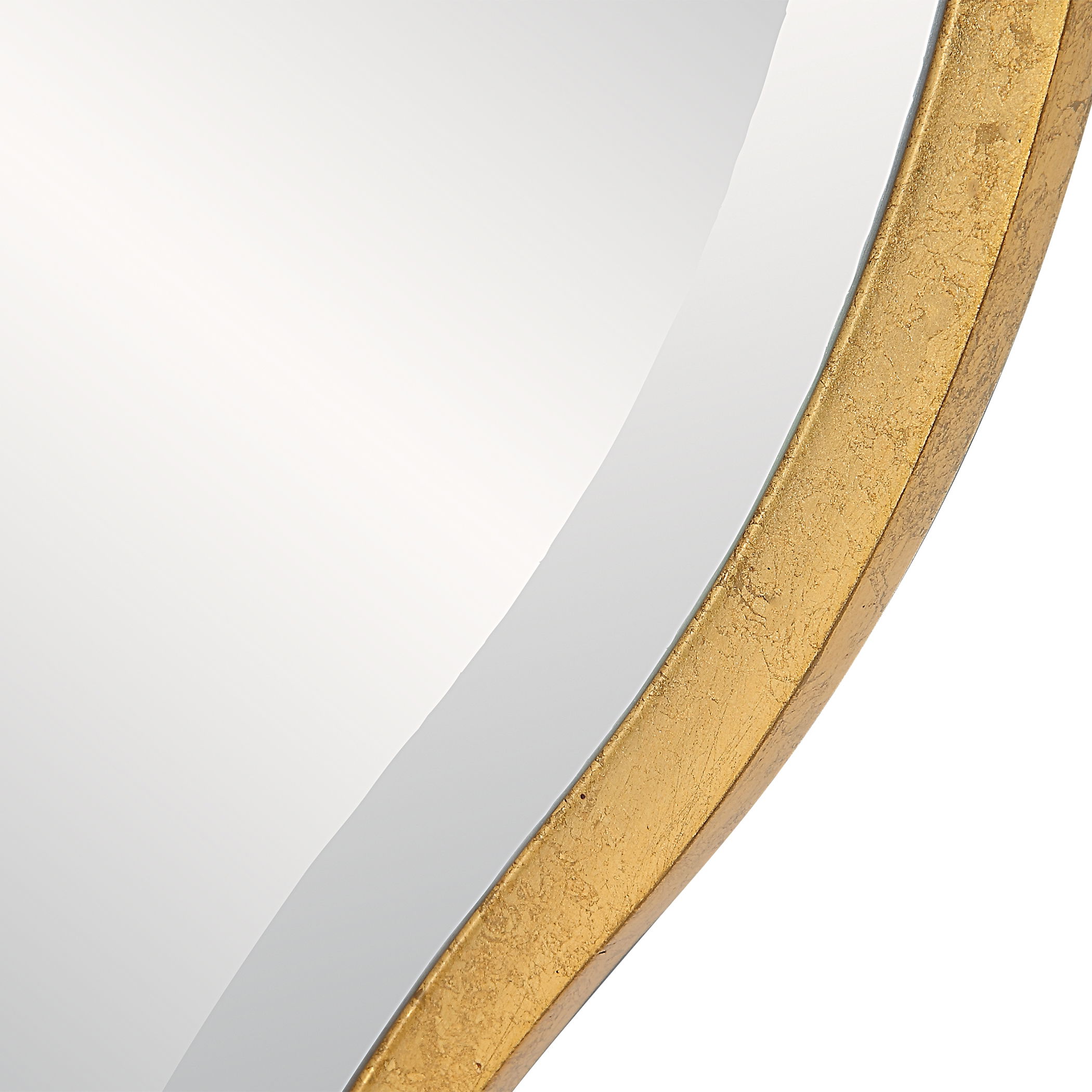 Aneta Large Gold Round Mirror large image 