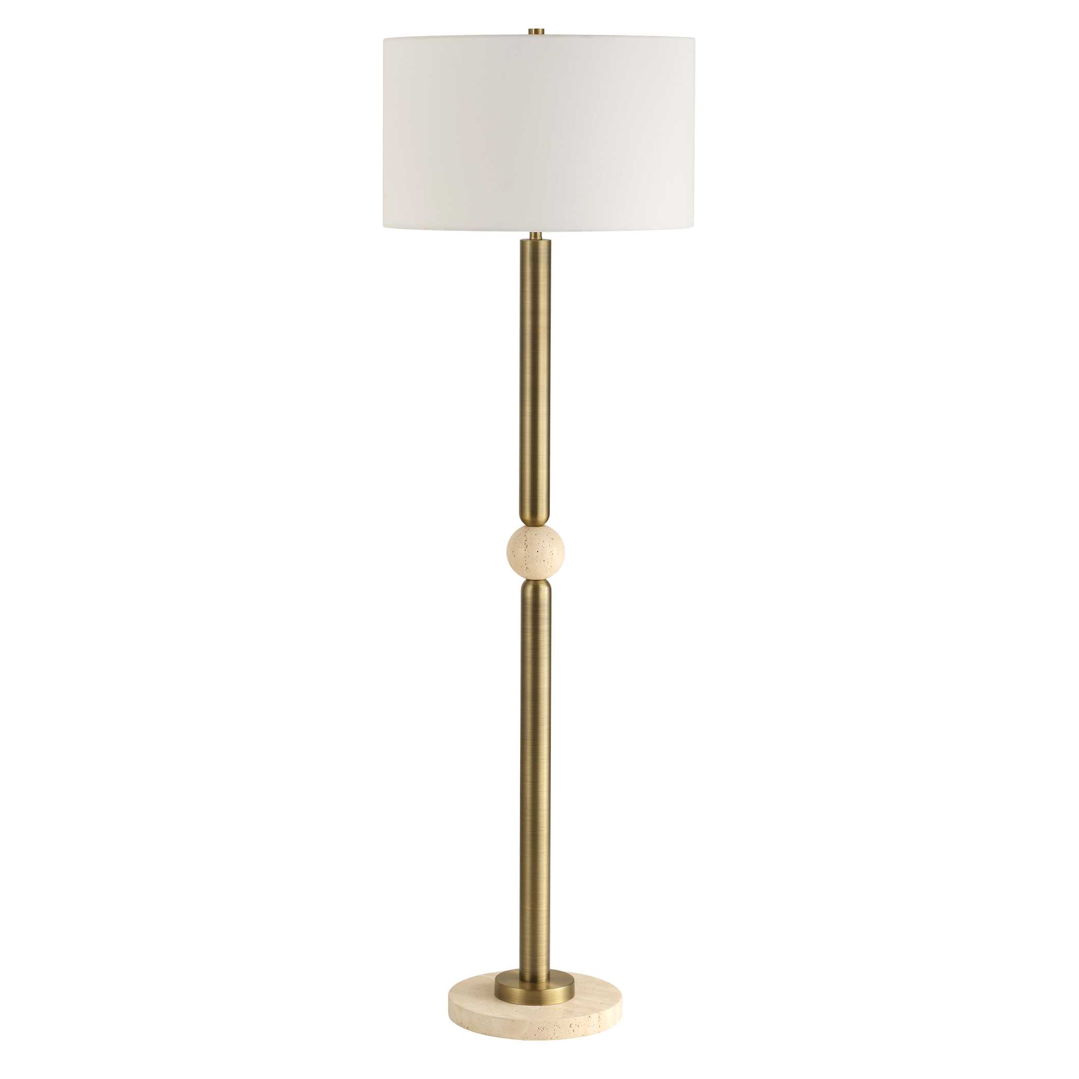 Hudson Gold Floor Lamp, by Uttermost, 19" width x 61.5" height x 19" depth View 5