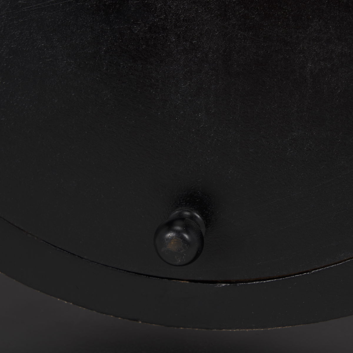 Raja Matte Black Metal with Wood Table Clock, by Mercana, 10.43" length x 3.15" width x 11.02" height View 13