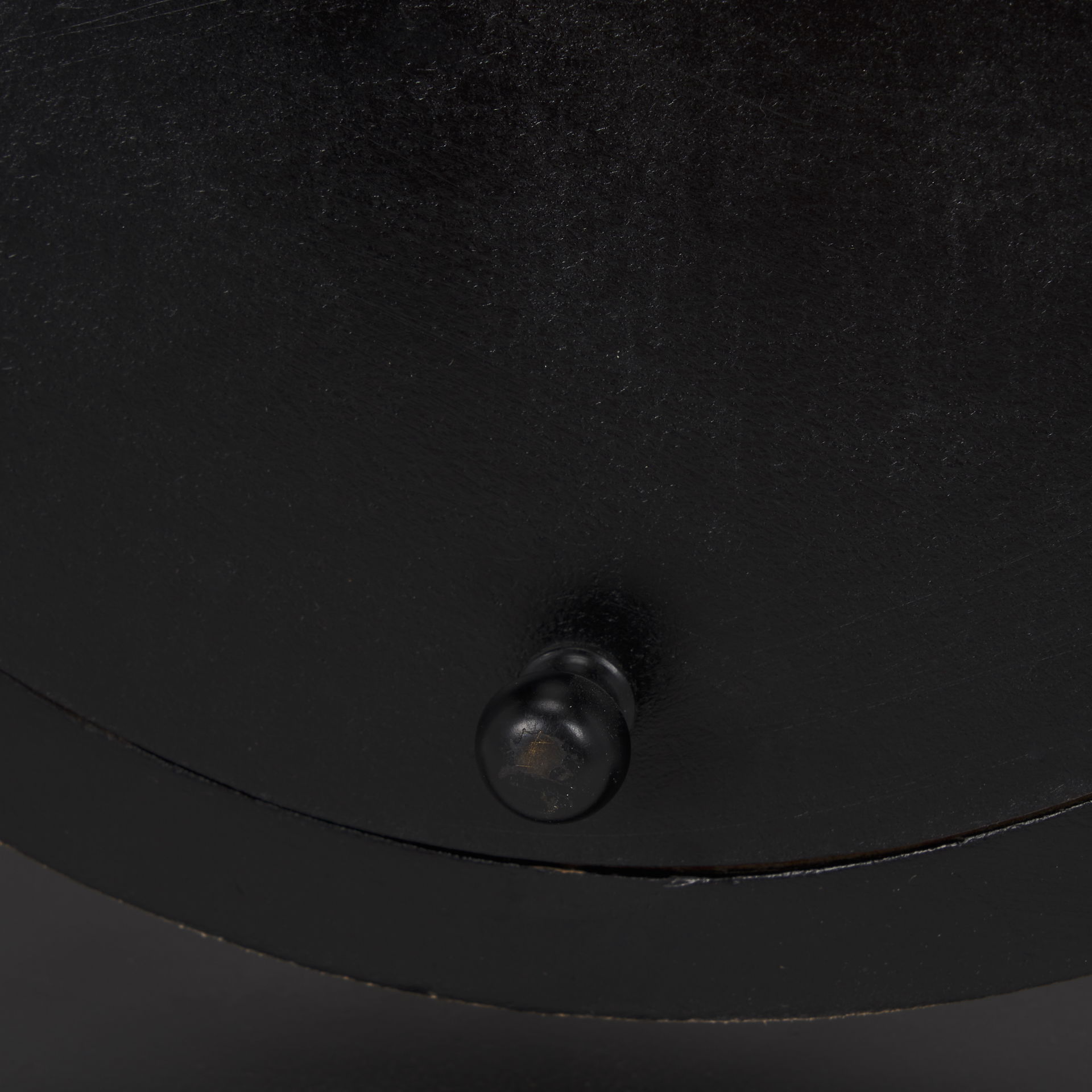 Raja Matte Black Metal with Wood Table Clock large image 