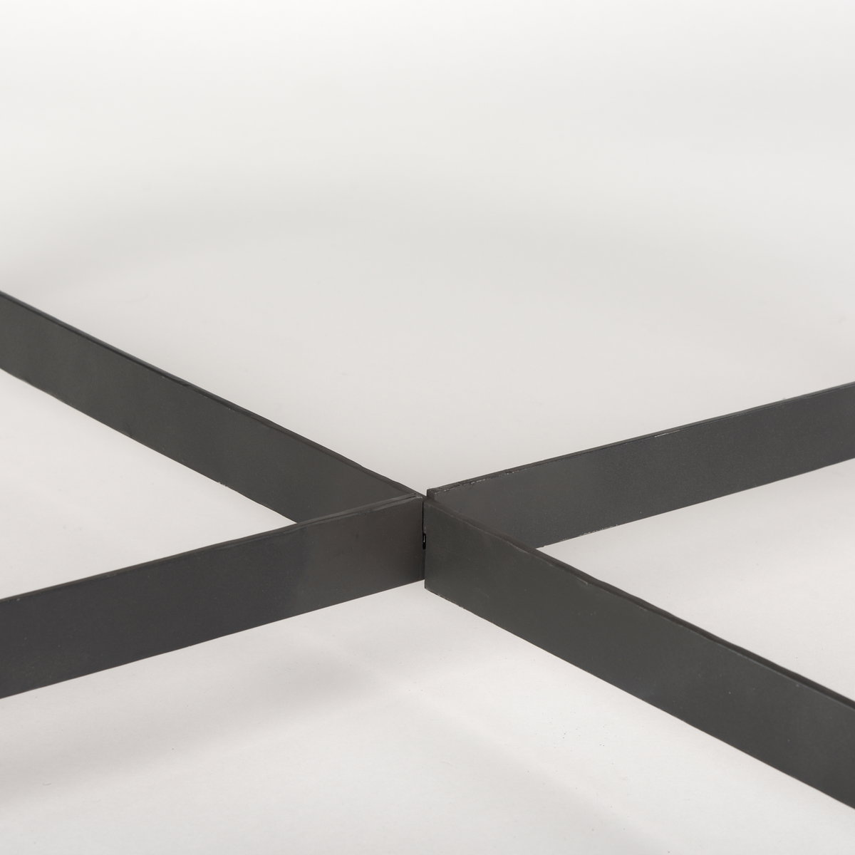 Marquisa 42' Round Medium Brown Wood with Black Metal Large Coffee Table, by Mercana, 42" length x 42" width x 19" height View 8
