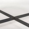 Marquisa 42' Round Medium Brown Wood with Black Metal Large Coffee Table, by Mercana, 42" length x 42" width x 19" height thumbnail 10