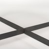 Marquisa 42' Round Medium Brown Wood with Black Metal Large Coffee Table, by Mercana, 42" length x 42" width x 19" height thumbnail 8