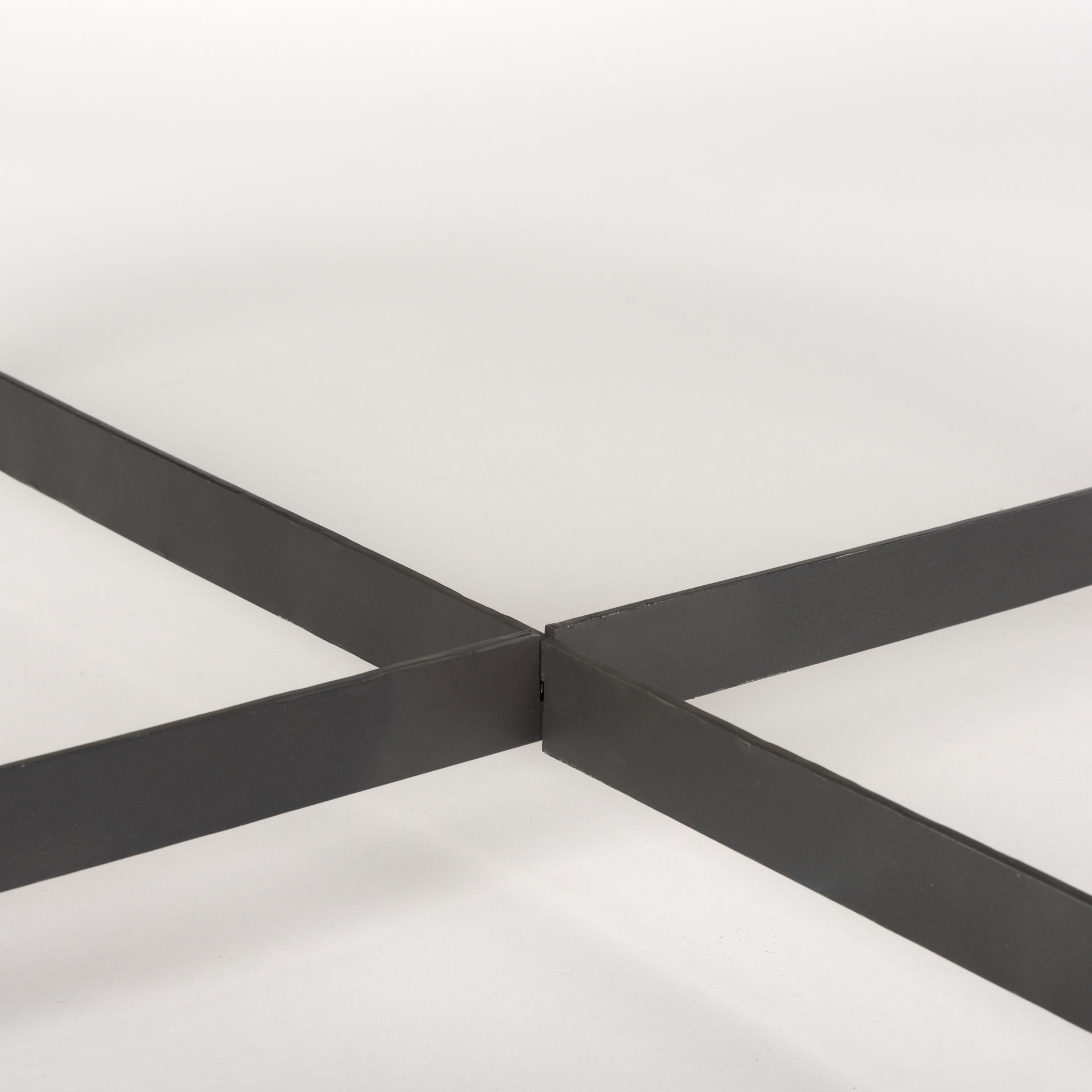 Marquisa Medium Brown Wood with Black Metal Large Coffee Table, by Mercana, 42" length x 42" width x 19" height View 8