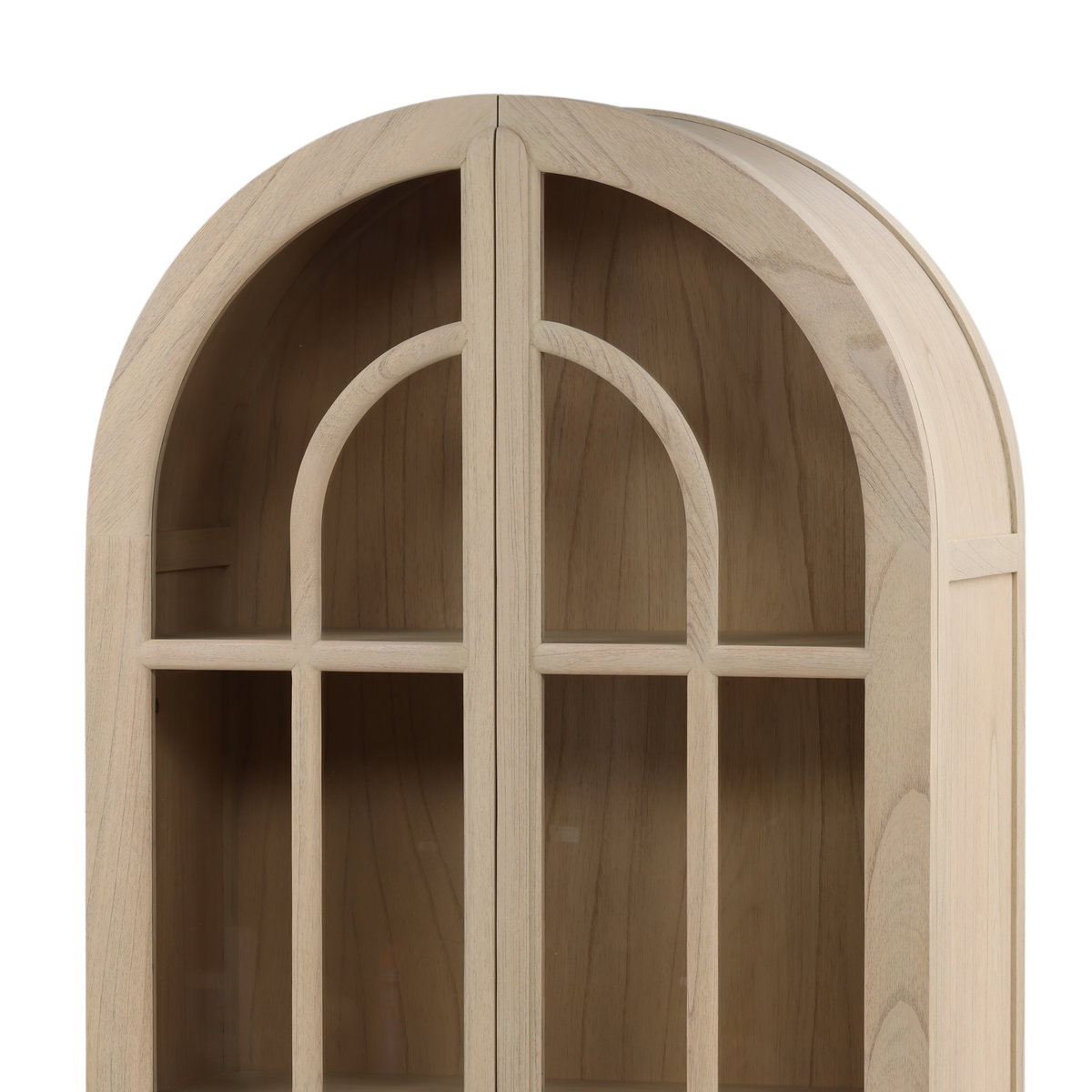Freyja Cabinet Light Natural, Cabinets & Sideboard by Dovetail, 34.65" width x 82" height x 16.54" depth View 7