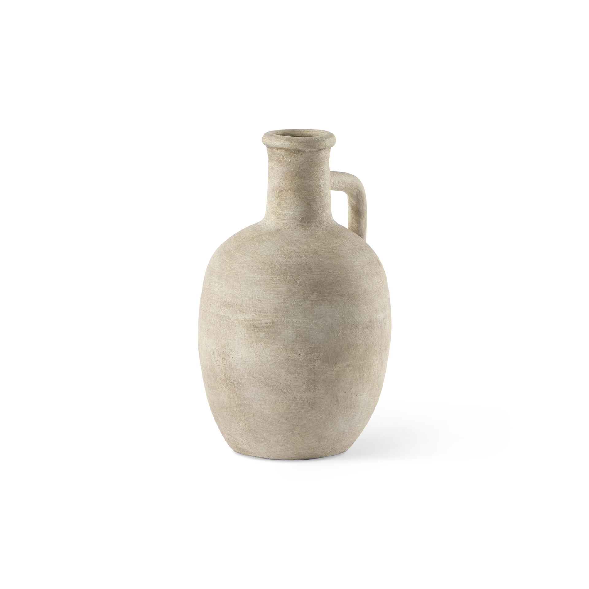 Zenni   Warm Beige Ceramic Vase, by Mercana, 5.32" length x 5.32" width x 9.25" height View 1