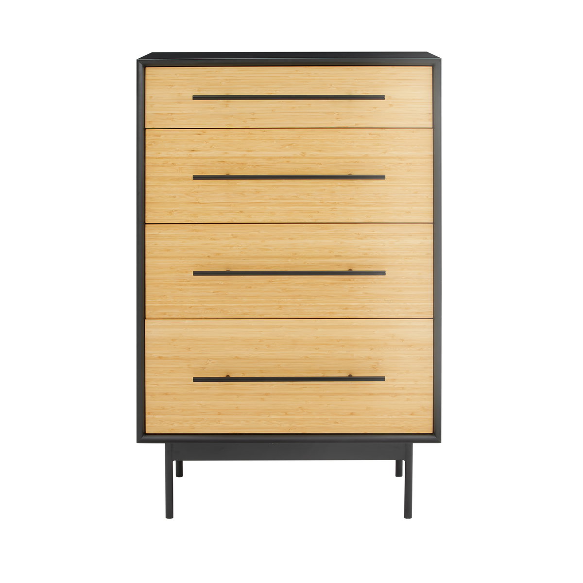 Santa Cruz 4 Drawer High Chest, Wheat, Dresser by Greenington, 18" length x 28.25" width x 44" height View 2