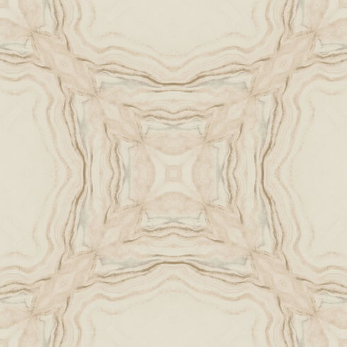 Stone Kaleidoscope Beige Metallic Wallpaper