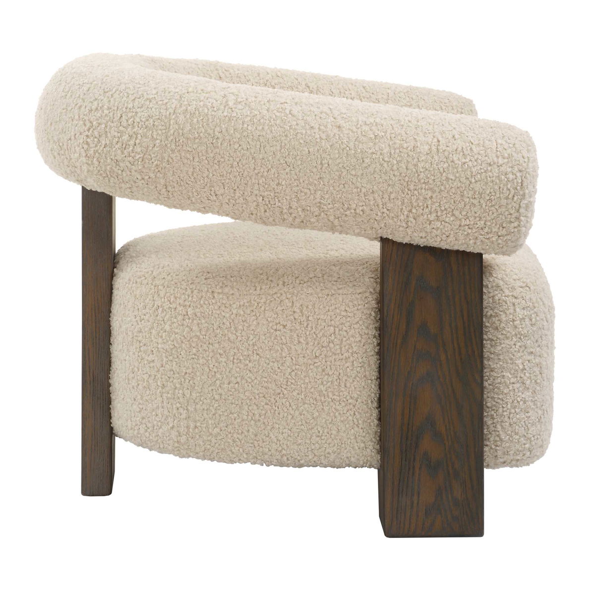 Lennox Shearling Accent Chair, by Uttermost, 38" width x 27" height x 31.5" depth View 6