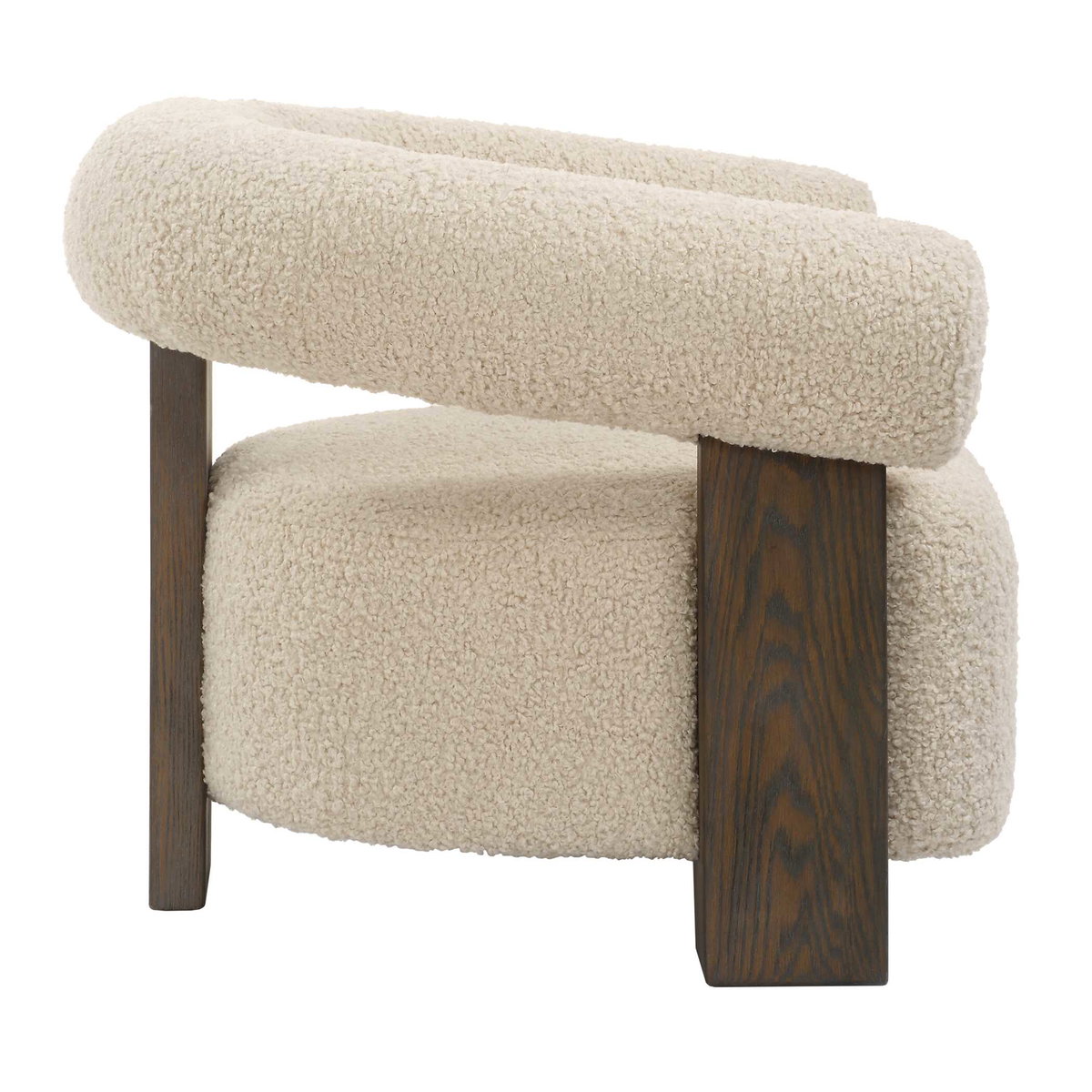 Lennox Shearling Accent Chair, by Uttermost, 38" width x 27" height x 31.5" depth View 6