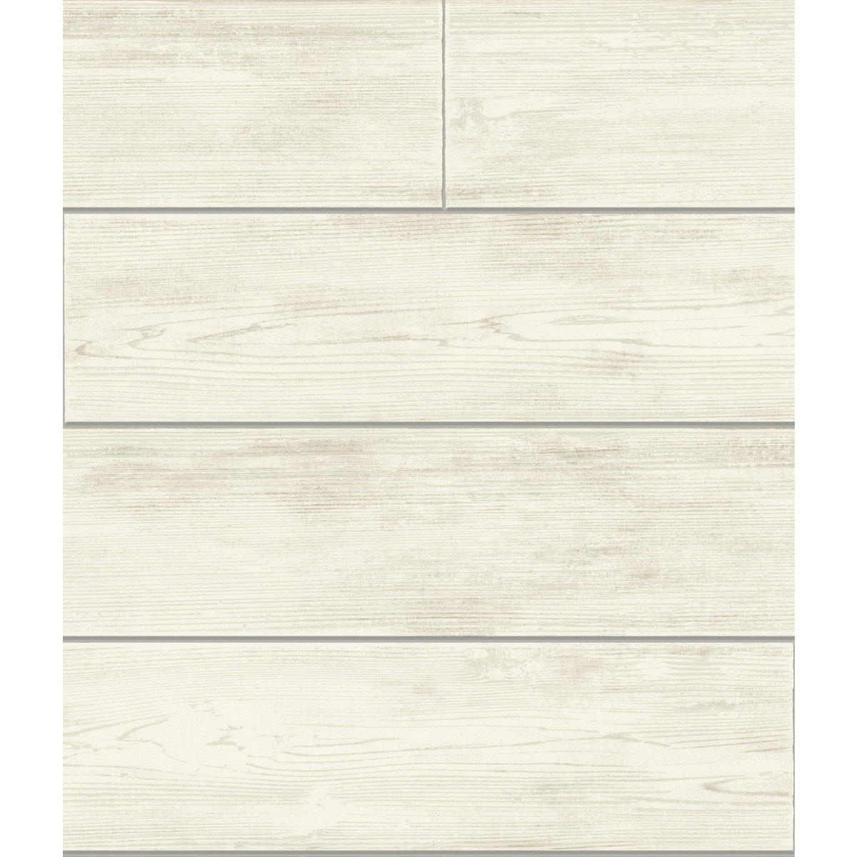 Shiplap Grey & Off White Wallpaper, by York Wall, 33' length x 1'8.5" width x 0.02" depth