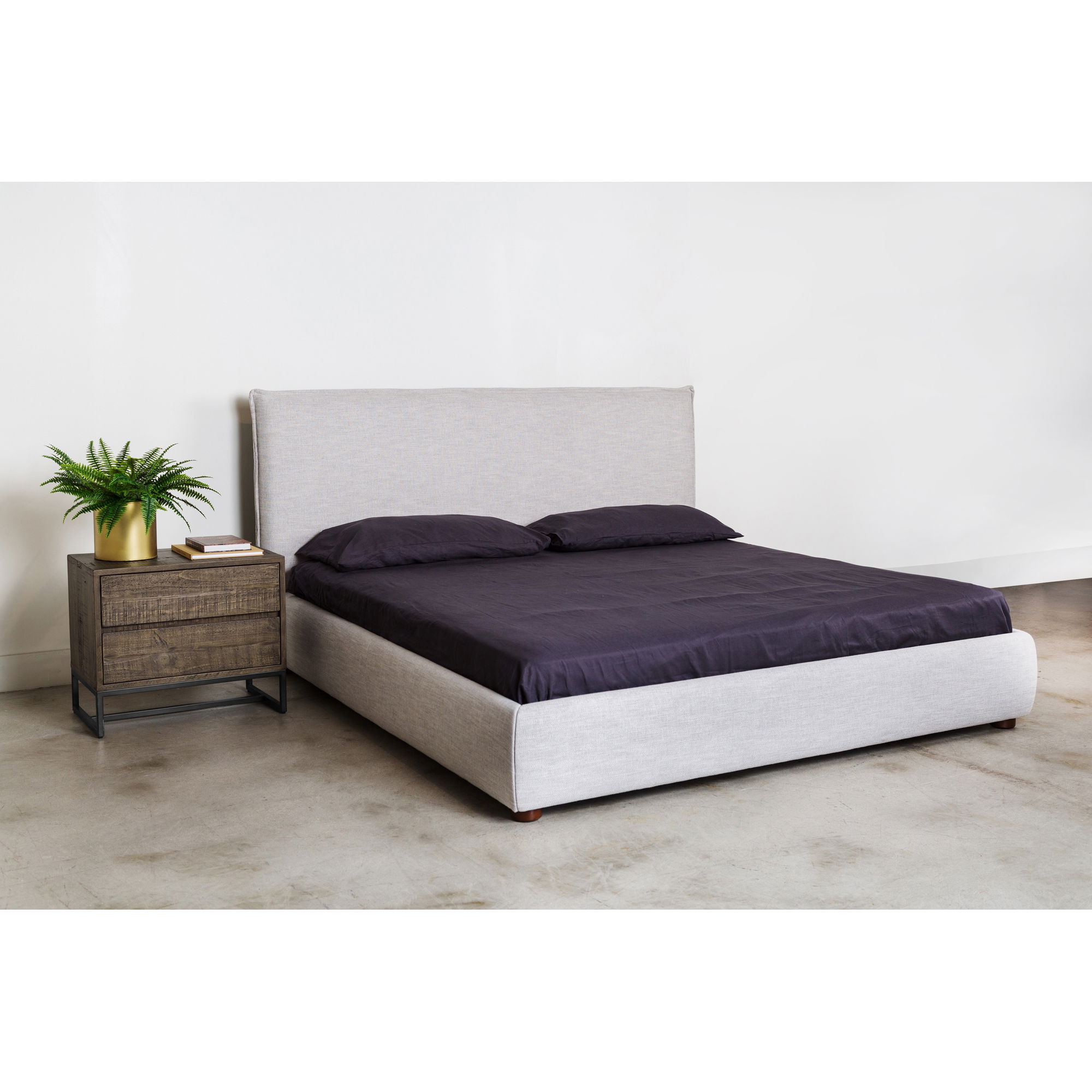 Elena Nightstand Light Brown, by Moe's Home, 26" width x 22" height x 16" depth View 6