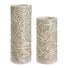 Timber Swirl Earth Tone Vases Set/2, by Uttermost, 6" width x 15.75" height x 6" depth thumbnail 1